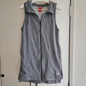 Nike Women's Long Sleeveless Zip up Hoodie - Size M